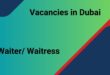 Waiter/ Waitress Vacancies in Dubai
