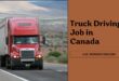 Truck Driving Job in Canada